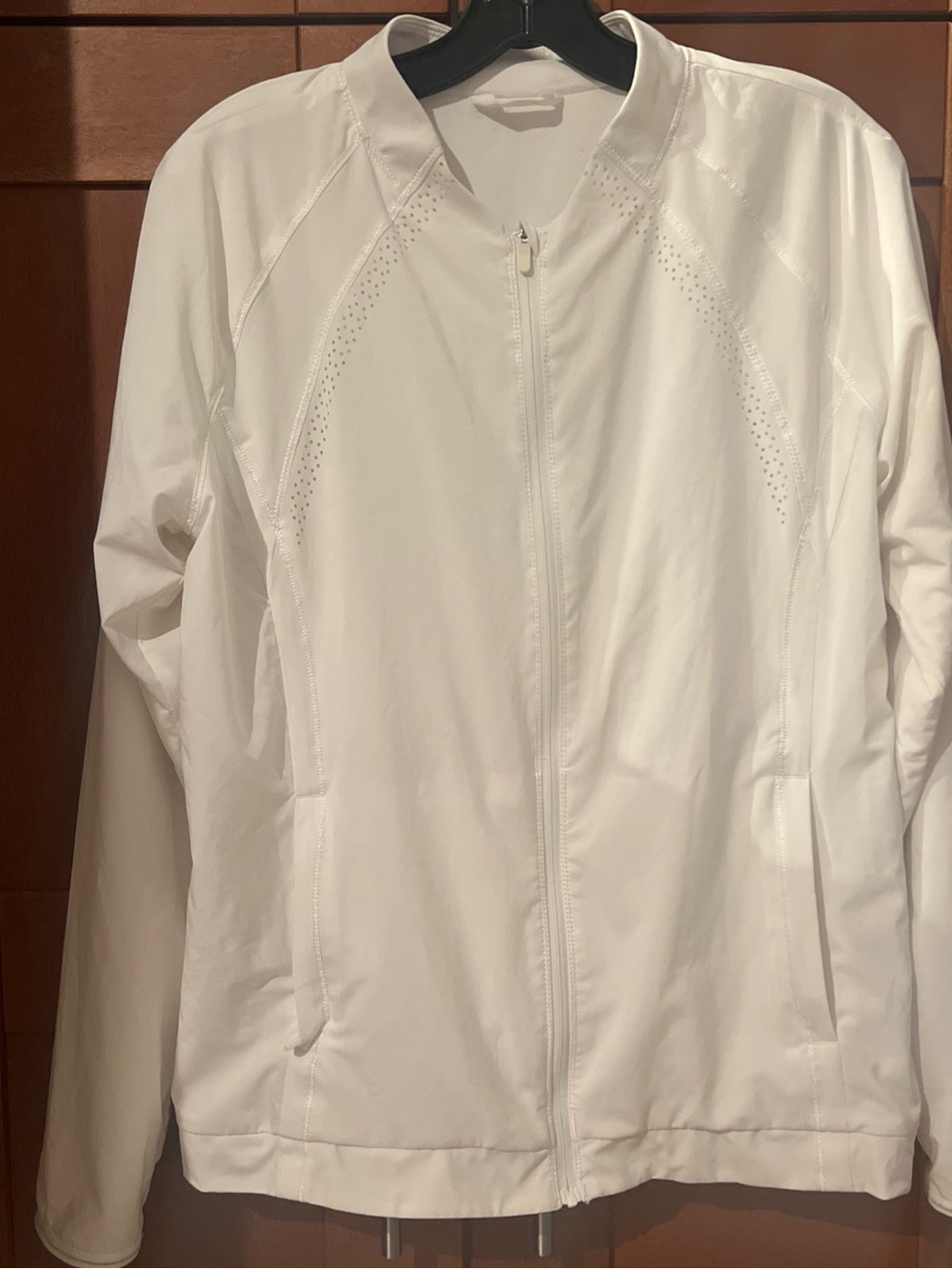 Lululemon White Jacket Size 10 Loose Fit Full Zip Lightweight Athleisure